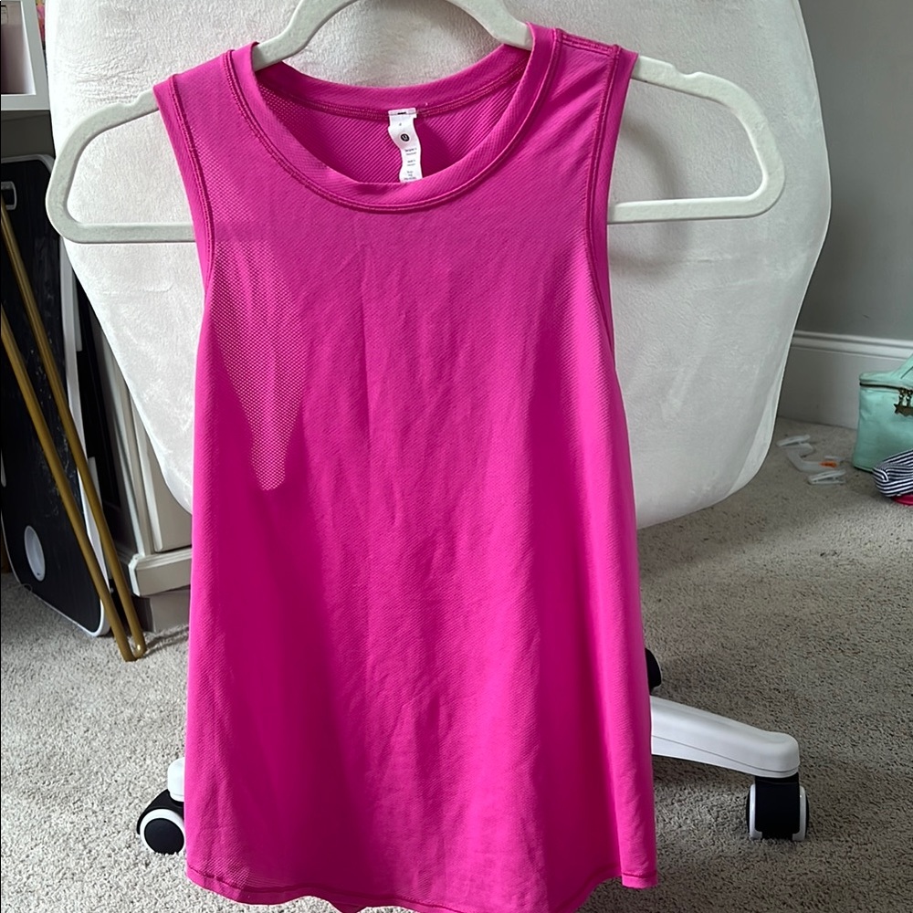 Lululemon High-Neck Running and Training Tank Top Sonic Pink Size 4
